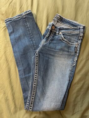 Silver - Aiko Women's Denim Jeans 28W x 35L